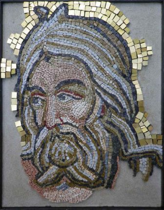 Portrait byzantin en mosaïque