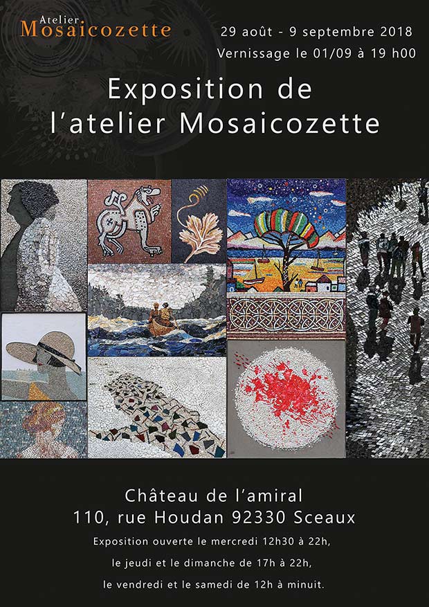Exposition des élèves de l'atelier Mosaicozette à Sceaux